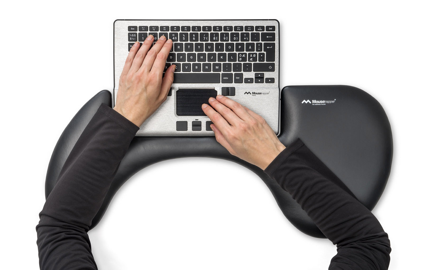 incliné clavier ergonomique avec support acrylique Transparent complète 